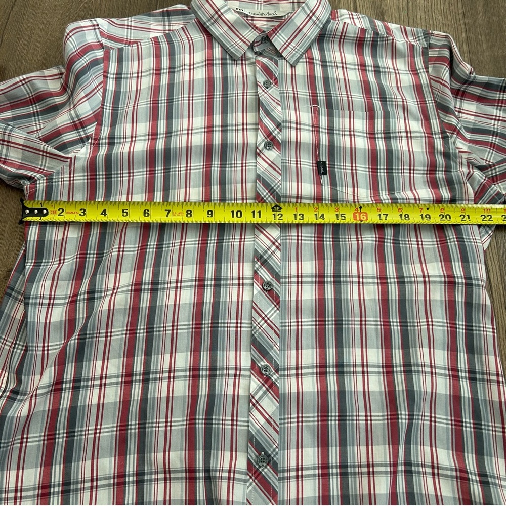 Travis Matthew Red And Grey Button Up Sz Extra La… - image 6